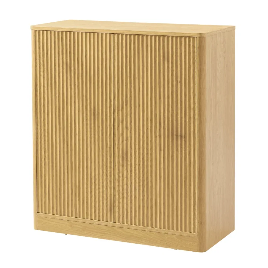 

34.3 modern wavy sideboard curved contour design storage cabinet 2-door cabinet with storage function suitable for kitchen/bedr