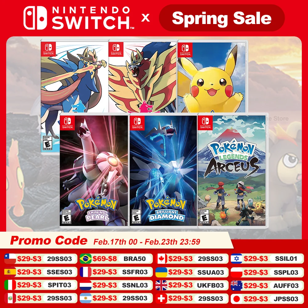 Pokémon Nintendo Switch Gioco Pokemon Pearl Diamond Spada Scudo Pokémon Arceus Scarlet Violet