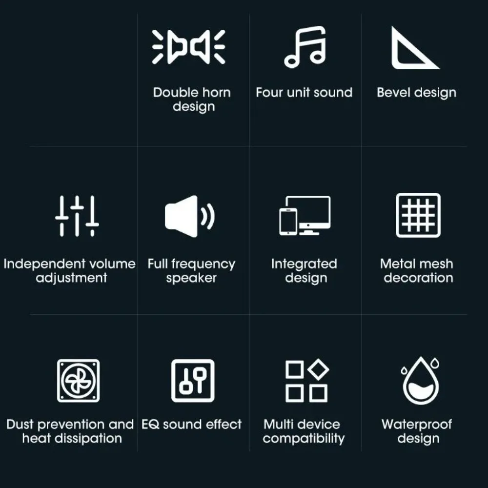 

Музыкальная звуковая коробка, бас-звук, USB-динамик, проводной мини-динамик, ручка, длинные аудиоколонки для ноутбука