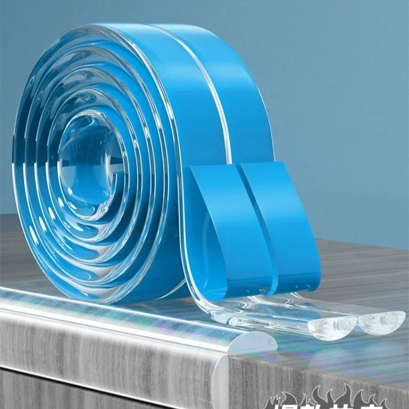 

Kids Blue Anti-collision Table Corner Protective Belt Toddler Prevent Collision, Transparent Invisible Self-adhesive Seat Belt