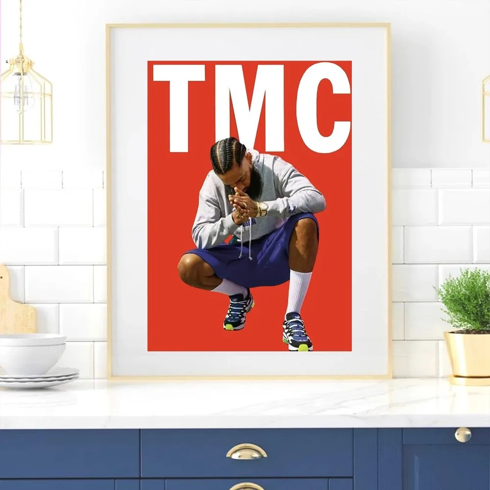 Rapper N-Nipsey Hussle Poster Home Room Decor Livingroom Bedroom Aesthetic Art Wall Painting Stickers