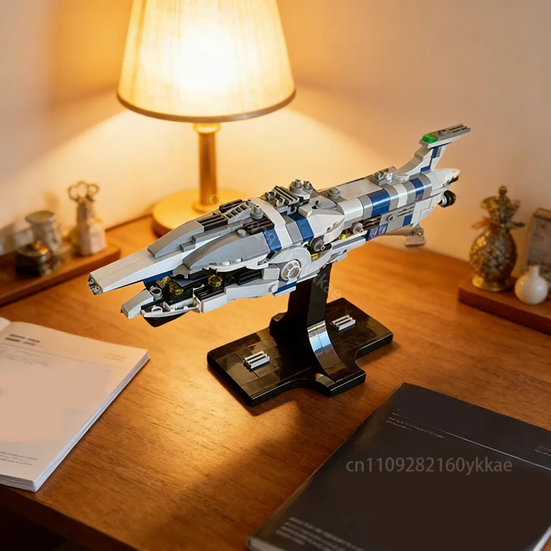 

NEW MOC 387PCS Malevolence Midi Scale Building Blocks Model DIY Sci-fi Movie Assembly Interstellar Space Spaceship Kids Toy Gift