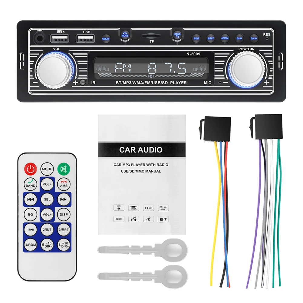 

Car Radio MP3 Player USB AUX Car Radio Stereo MP3 Player Bluetooth-compatible with Remote Control Electronics Accessories