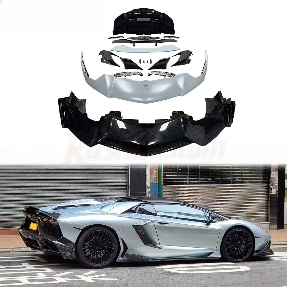 Msy Style Carbon Fiber Body Kit for Aventador Front Bumper Side Skirts Rear Diffuser Spoiler OEM Fitment Parts