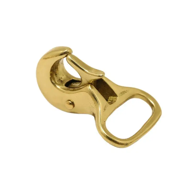 Solid Brass Snap Hook Trigger Clip Clasp Eagle Mouth Shape Fixed Eye For Leather Craft Bag Strap Belt Webbing Rope Leashes