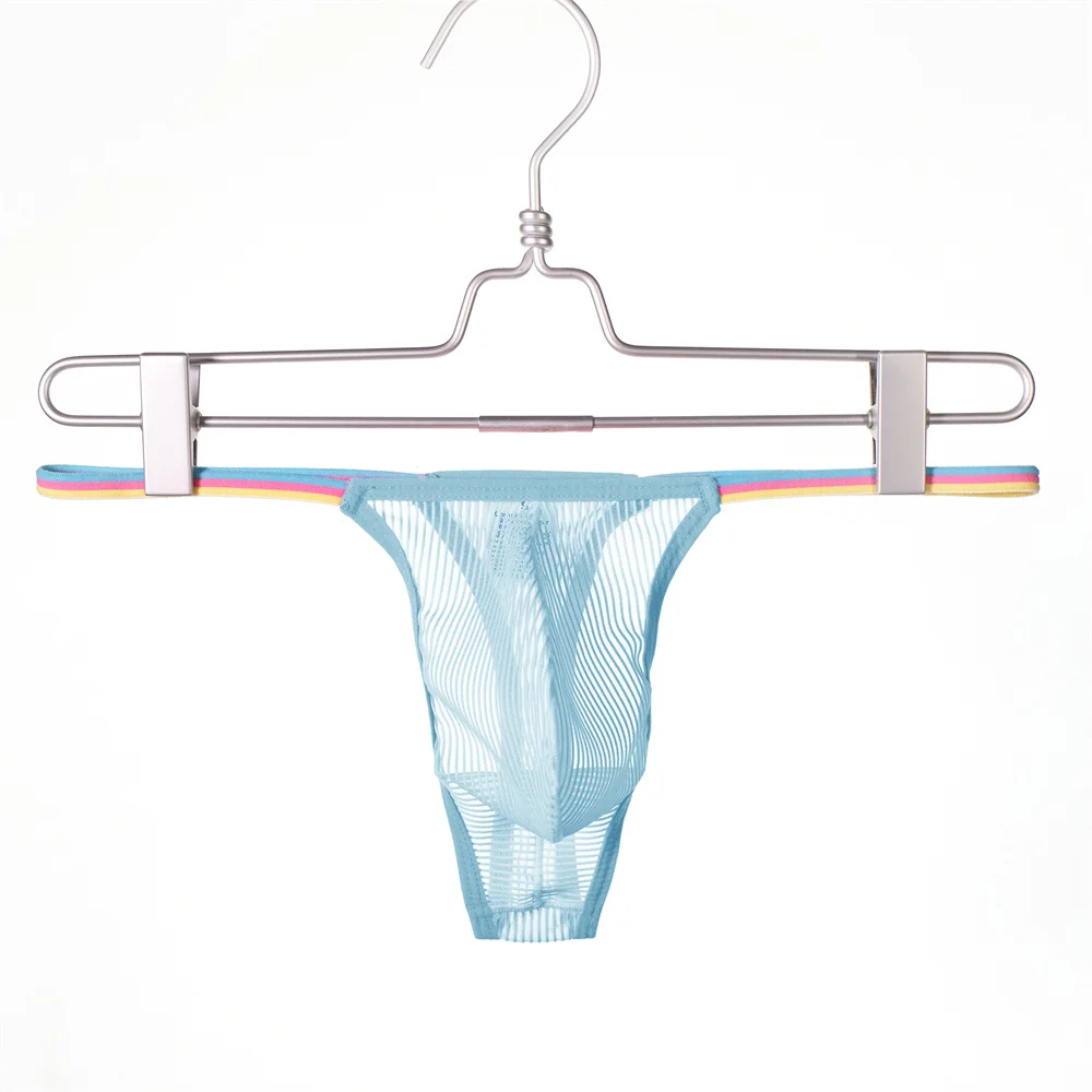 

Мужские ультратонкие трусы с низкой талией и Т-образной спинкой, прозрачные дышащие стринги, нижнее белье, мягкие удобные трусы, сексуальные стринги