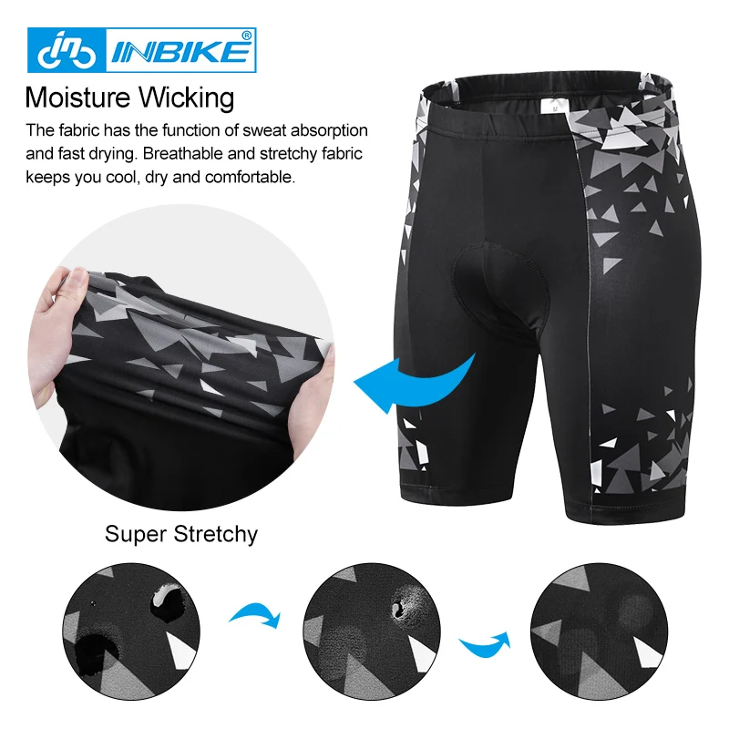 INBIKE Cycling Jersey Set Short Sleeve Racing Bicycle Clothes Outdoor Sports Gel Pad Bib Shorts Summer Men MTB Bike Clothing