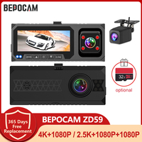 BEPOCAM ZD59 3 Channel Dash Cam 4K+1080P Built-in WIFI 3.16\