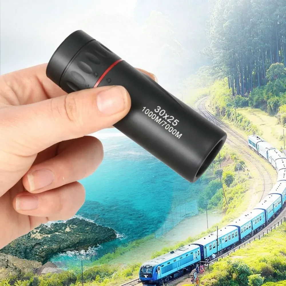 Monóculo profissional HD 30x25 para adultos e mini telescópio portátil, adequado para camping ao ar livre e caça.