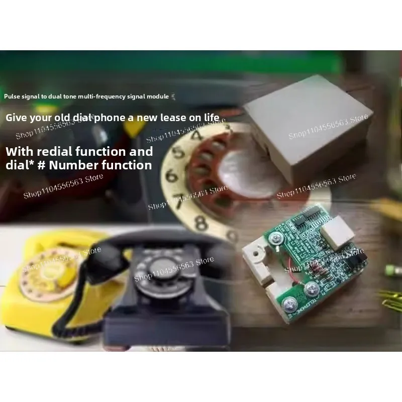 

Pulse to Dual Tone Converter for Old Dial Phones, Universal for EU US JP Telephones, International Enhanced Version