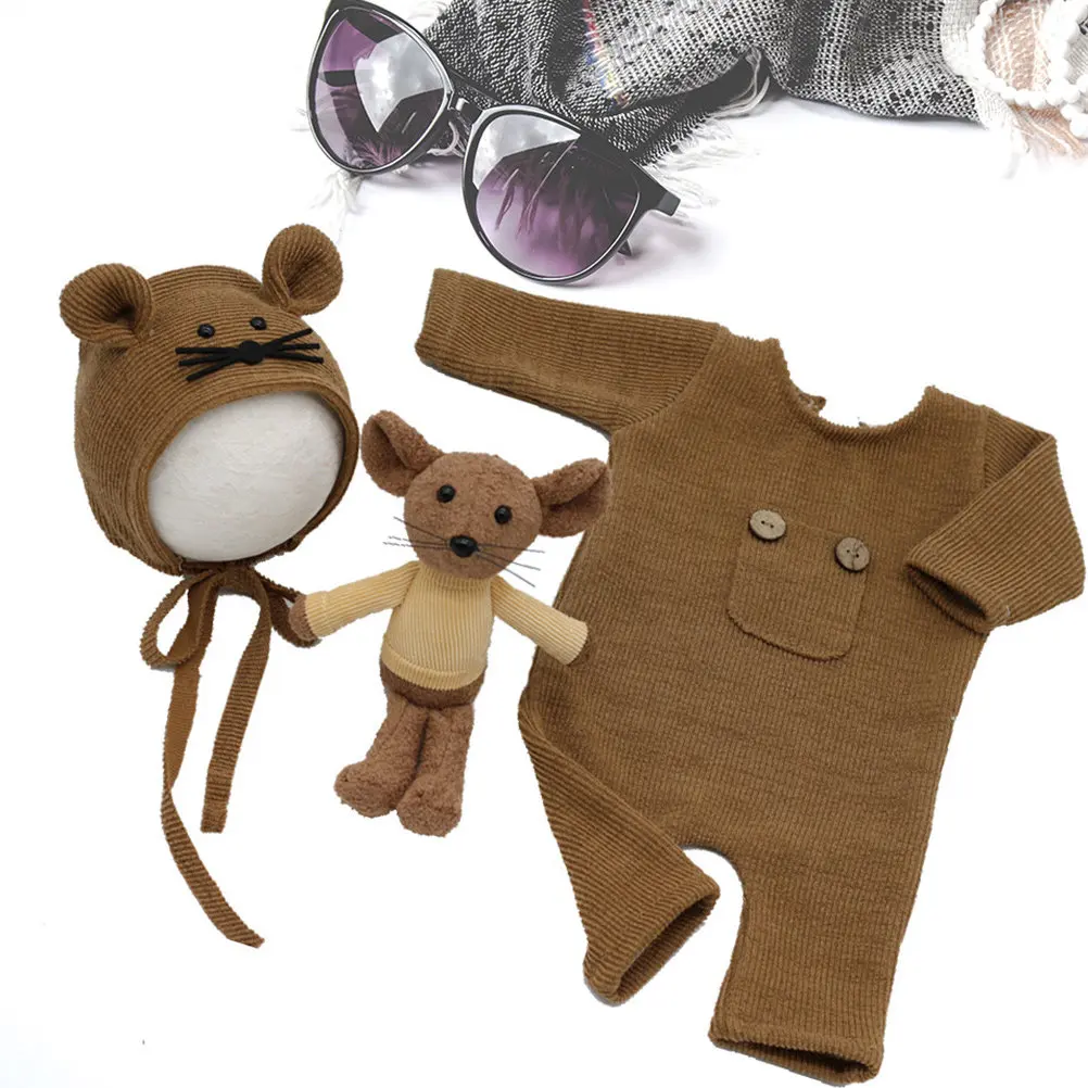 

1Set Baby Photography Jumpsuits Nylon Newborn Costume Hat Infant Photo Props Outfits Studio Clothes for Baby Photoshoot