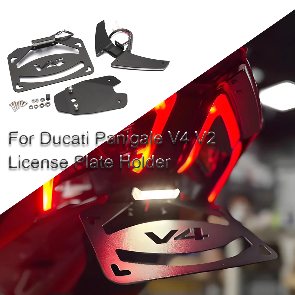 

Держатель номерного знака 2025 Новое крепление для мотоцикла Fender Eliminator Tail Tidy для Ducati Panigale V4S V4 V2 Streetfighte V2 V4