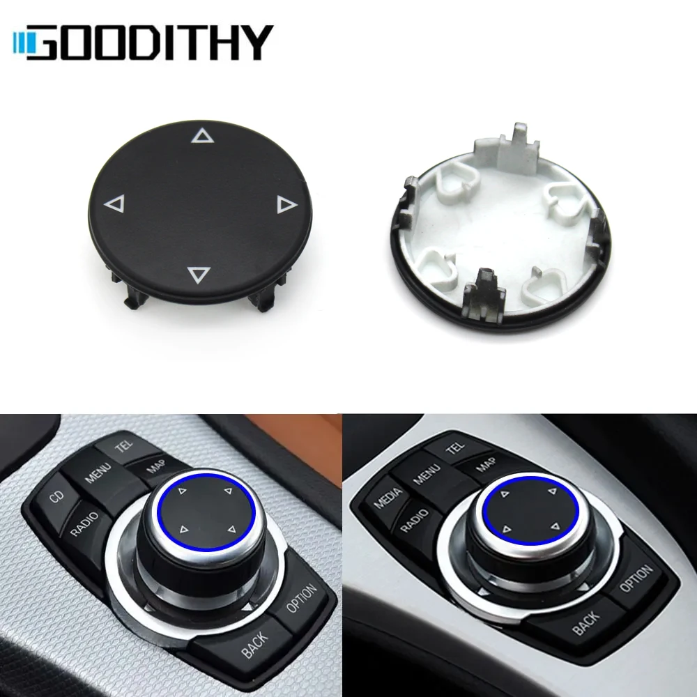 LHD RHD Car Interior CIC IDrive Multimedia Switch Menu Button Central Rotary Cover For BMW F Series 1 2 3 4 5 6 7 X3 X4 X5 X6