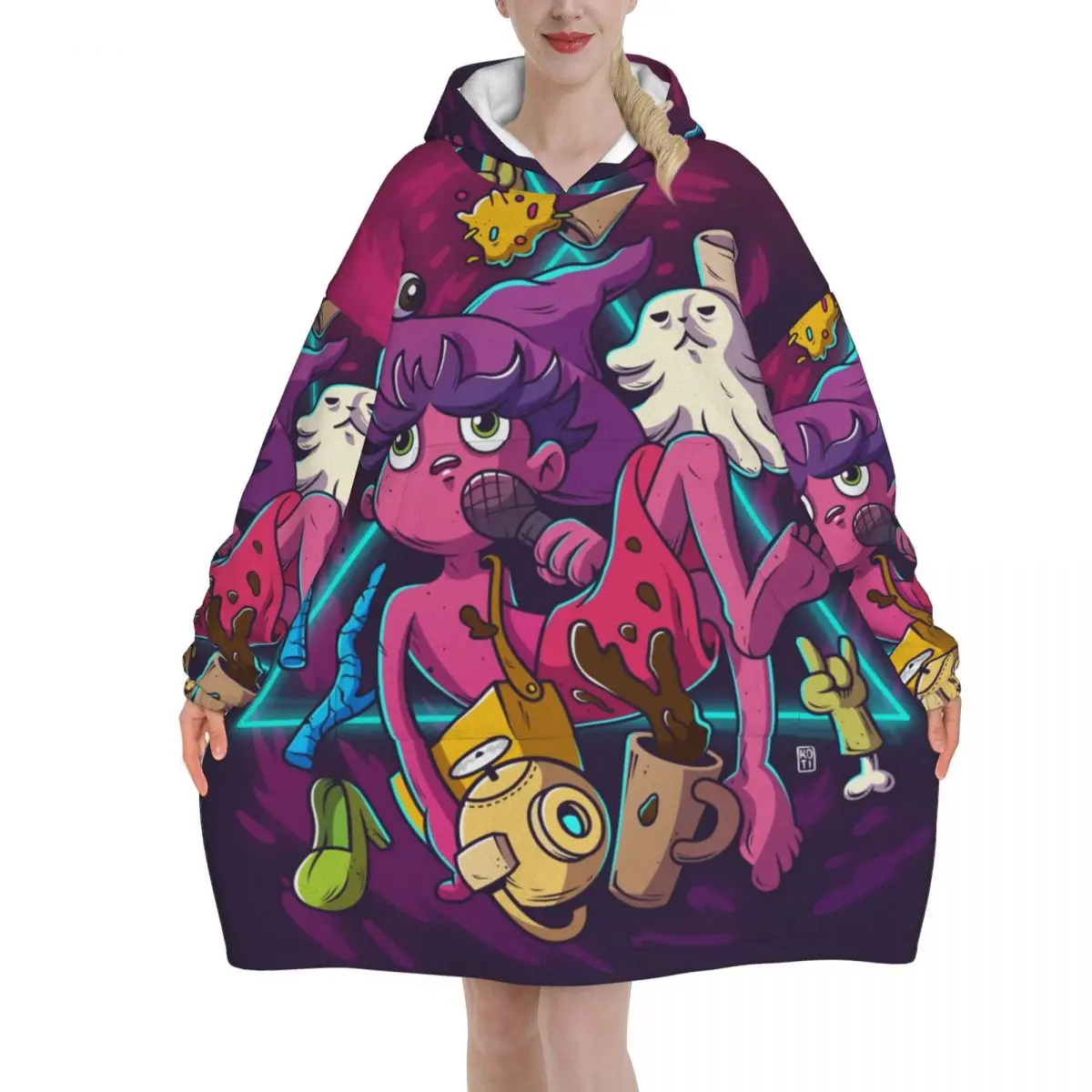 Midnights Gospes Oversized Blanket Hoodie Sweatshirt Long Fleece Hooded Wearable Blanket with Large Pocket for Women Men