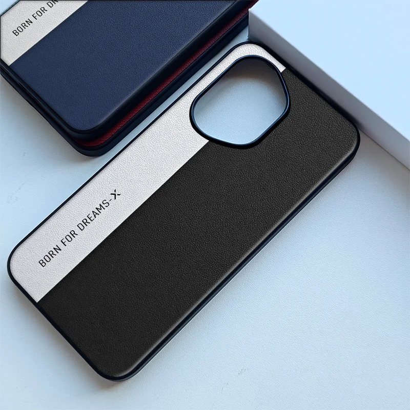 สําหรับ Honor 400 400 Pro International Edition ธรรมดาหนังบล็อกสีคู่ Anti-DROP Anti-ลายนิ้วมือเคสโทรศัพท์