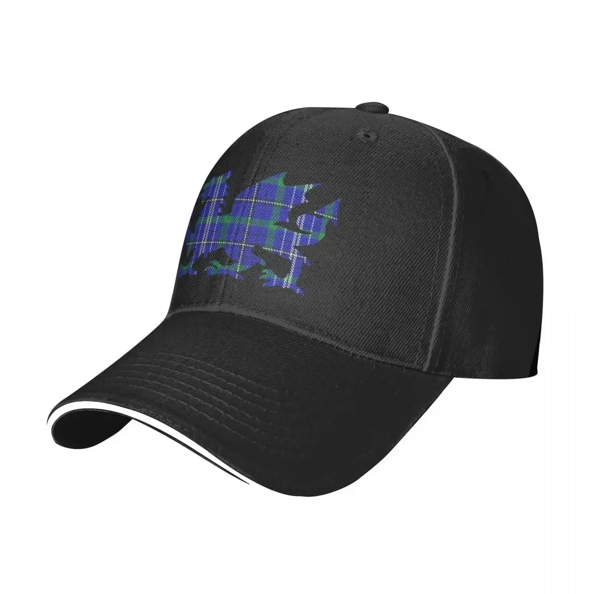 Davies/Davis Family Welsh Dragon Tartan Baseball Cap black funny hat Ball Cap Women's Golf Clothing Men's