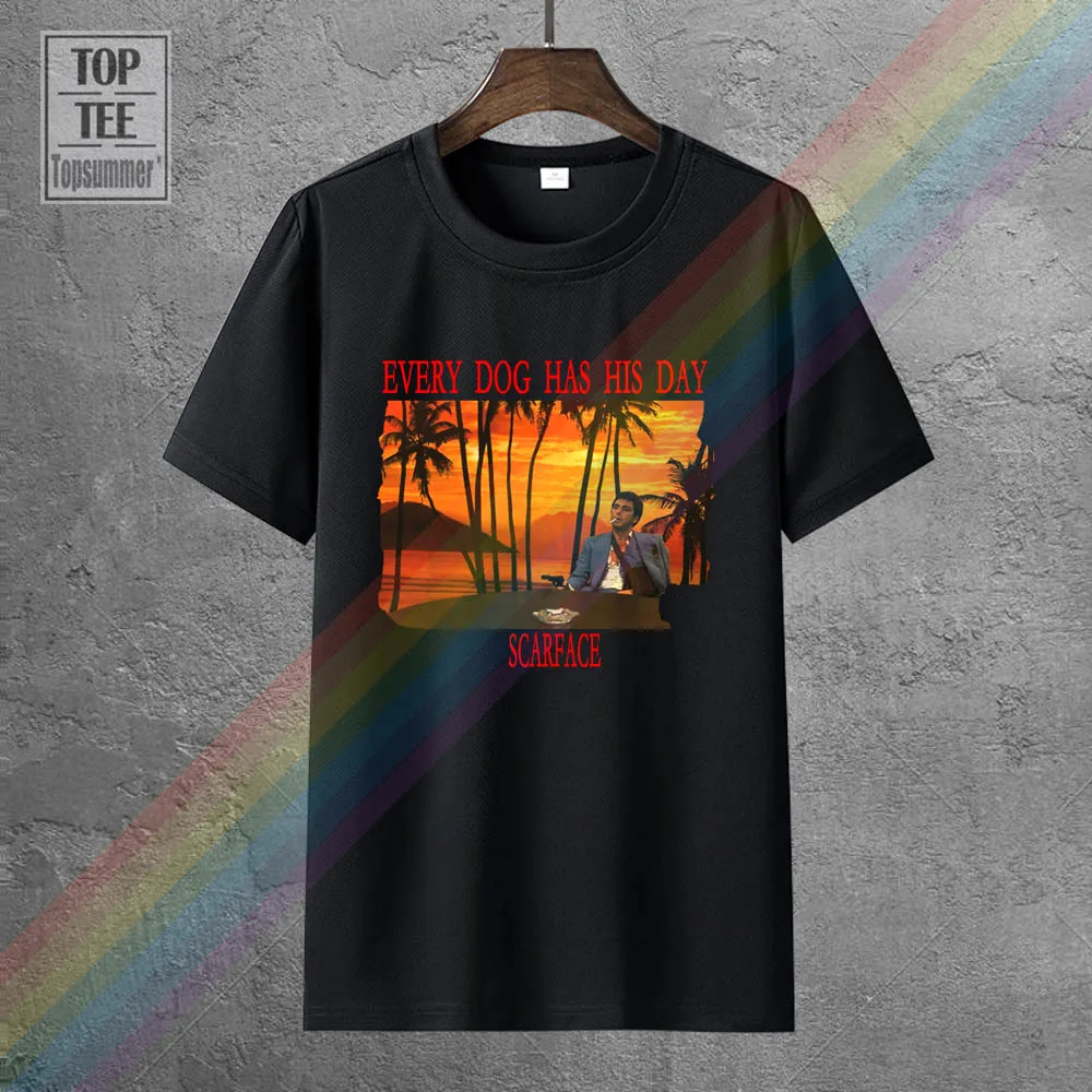 Фильм «Лицо со шрамом» Тони Монтана у каждой собаки есть его день, футболка для взрослых всех размеров от S до 4Xl