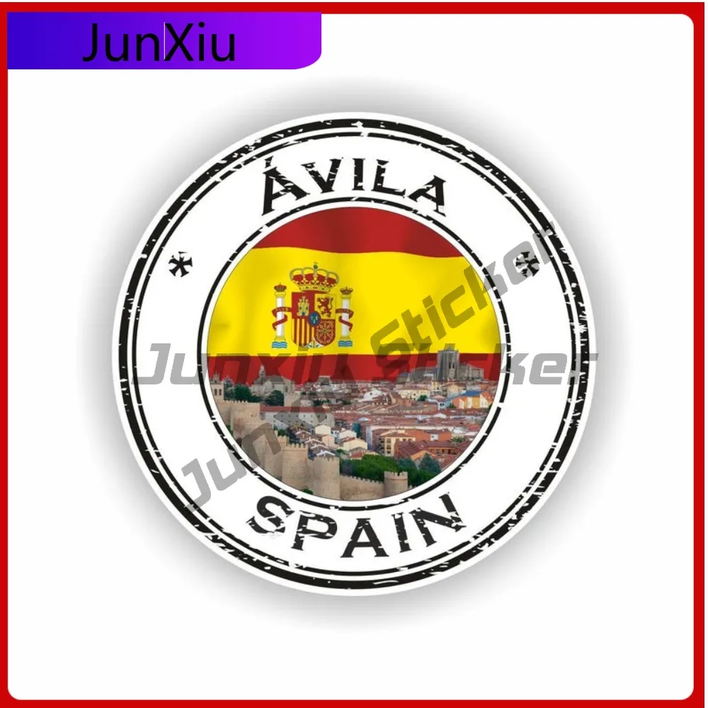 

vila Spain Seal Trendy Wall Weatherproof Decoration Round Sticker Pattern Fade Resistant Boat Weatherproof Motorcycle Car