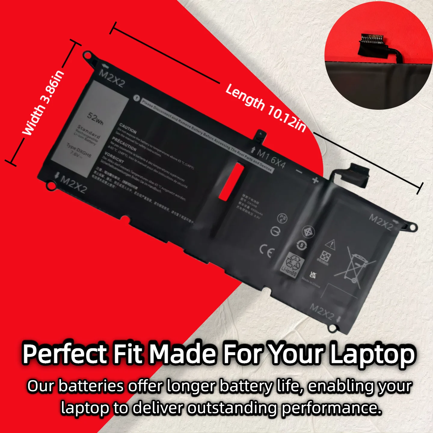 도매 및 소매 ❗ ❗ ❗   DELL XPS 13 9380 9370 7390용 DXGH8 배터리 DELL Inspiron 7390 2-in-1 7490 G8VCF H754V 0H75용