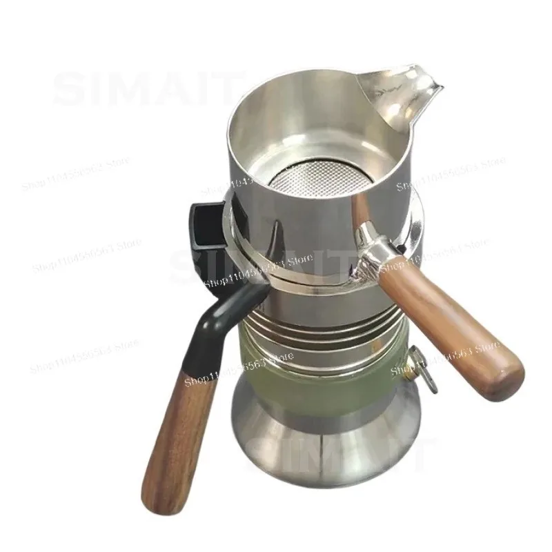 58mm Edelstahl Espresso Dampf-Mokkakanne - Kaffee-Extraktor für Reichhaltige Crema