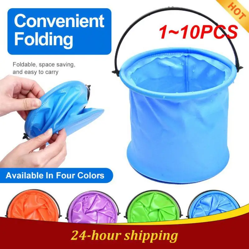 

1~10PCS Beach Sand Play Bucket Toy Folding Collapsible Bucket Gardening Tool Outdoor Sand Pool Play Tool Toy Kids Summer Favor