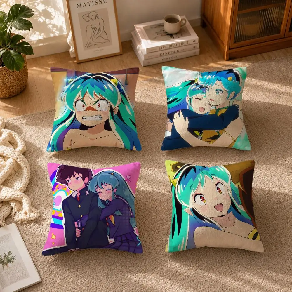 IP-Lum InvaderS Cushion Cover Soft Short Plush Zippered Cushion Covers 40/45/50cm Square Decor for Sofa Home