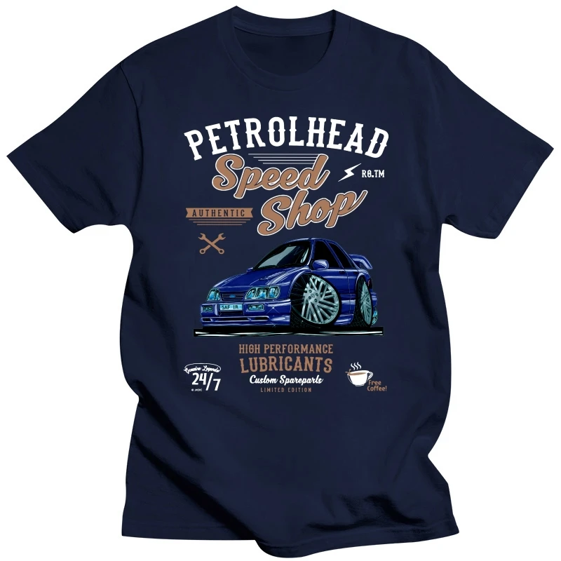 Petrolhead Speed Shop Motif and Licensed Retro Sierra Sapphire RS Cosworth Cossy Image gift Mens Black t-shirt top men t shirt