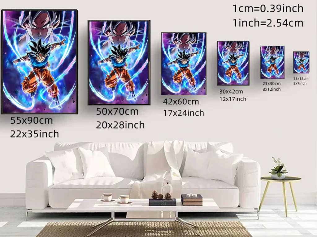 Hohe Qualität Leinwand Malerei Dragon Ball Goku Vegeta Cartoon Bild Poster Drucke Hause Schlafzimmer Wand Bild Dekorative Geschenk – Detail 1