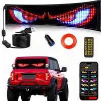 2PCS Car Devil Eyes Light LED Flexible Screen Custom Text Programmable Animated Signs Matrix Panel for Car Truck SUV Windshield