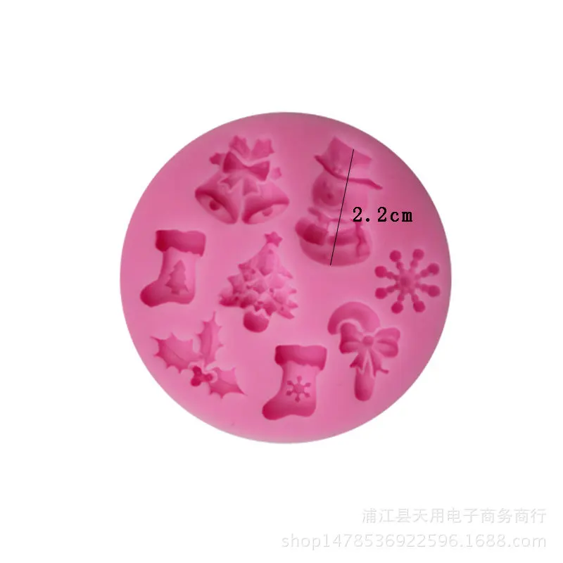 Snowman Snowflake Cake Mould, Christmas Series Fondant Silicone Mold 15-138