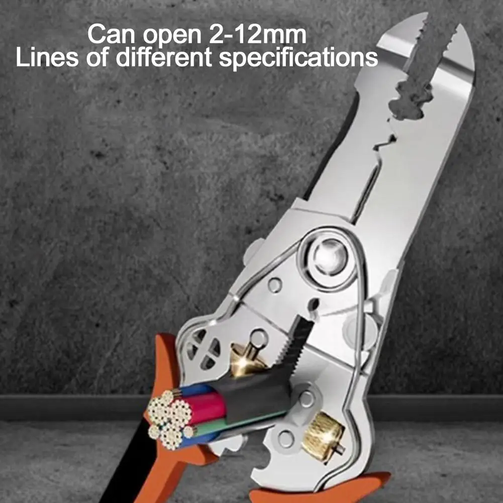 Wire Stripper Decrustation Pliers Multifunctional Electrician Stripper Cable Pliers Ire Multi Cutter Electric Stripper Tool C5G0