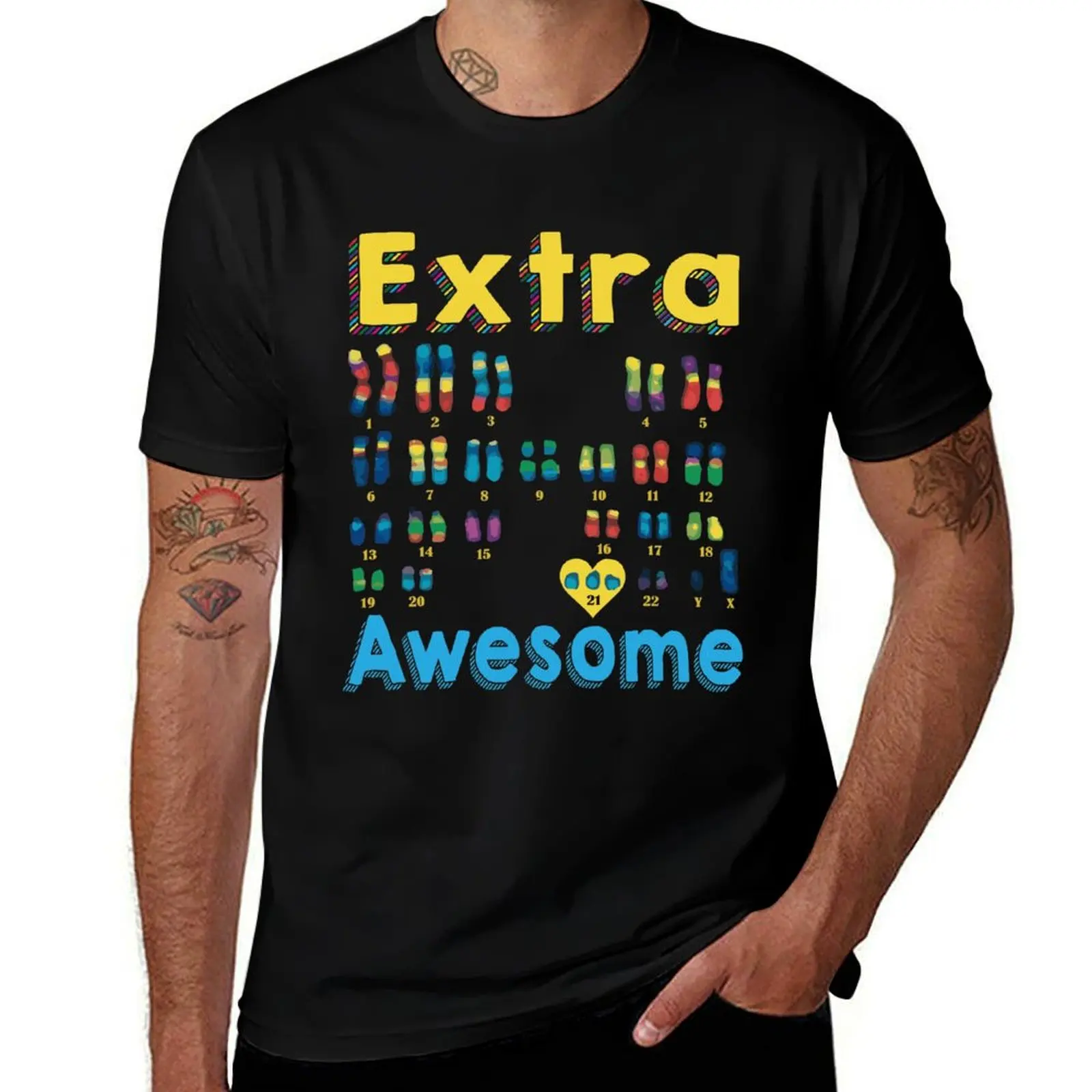 

Футболка Extra Awesome XY Boy Trisomy 21 World Down Syndrome, простые топы, винтажная винтажная рубашка с аниме, мужские футболки с рисунком, пакет