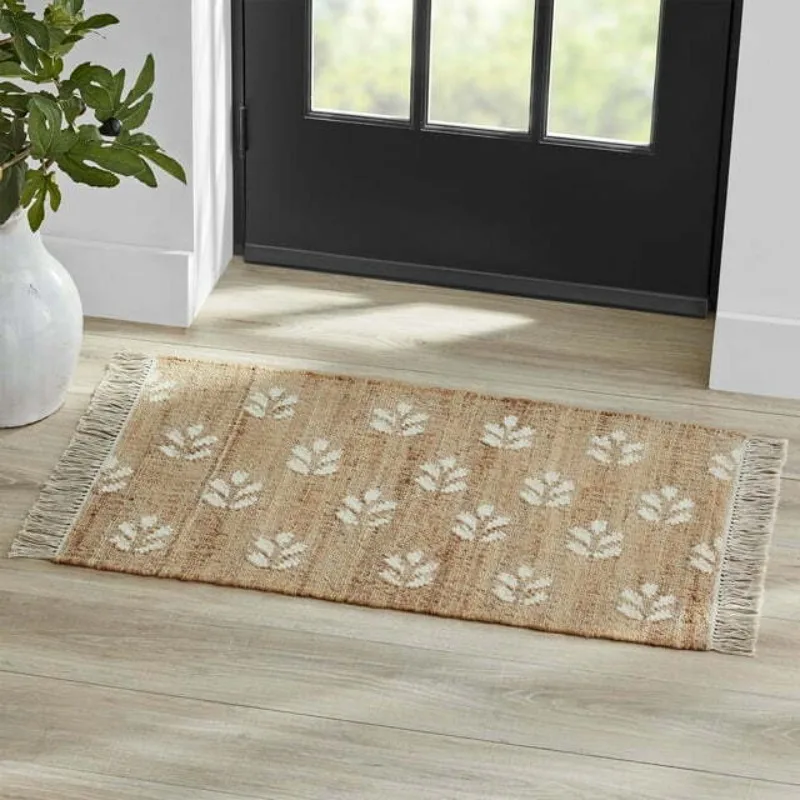 

Carpets for Living Room Floral Accent Jute Rug Rectangle Area Rug