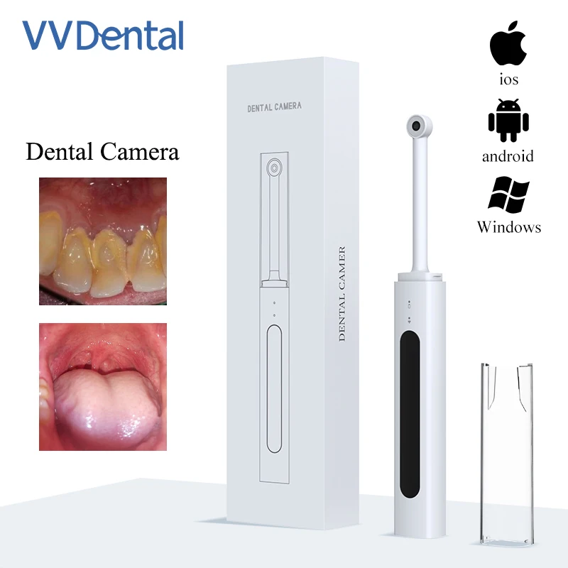 VVDental Беспроводная визуальная стоматологическая камера Wi-Fi Цифровой радиодатчик Внутриротовой стоматологический одонтологический эндоскоп Стоматологический инструмент