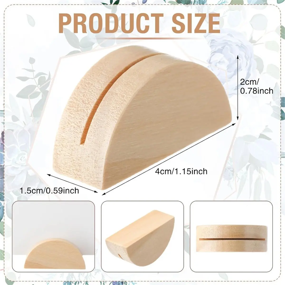 Best sales 2026 100 Pcs Wood Number Stands Indoor Wedding Table Name Holder Place Card Holders for Tag Photo Menu Clips Party