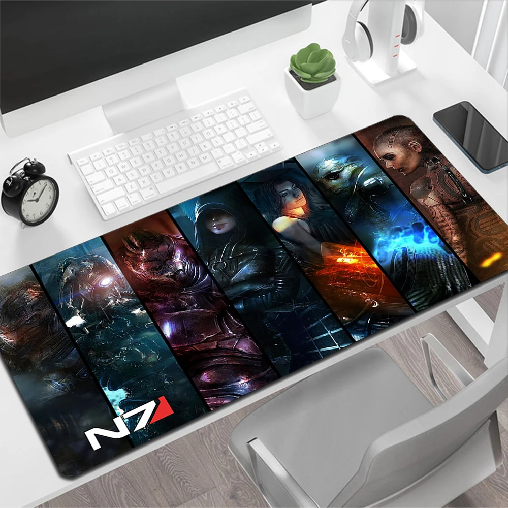 Mass Effect Gaming Tapis De Souris Grand Tapis De Souris PC Gamer Ordinateur Tapis de Souris Grand Tapis De Souris XXL Tapis de Bureau De Clavier Tapis de Souris Tampon