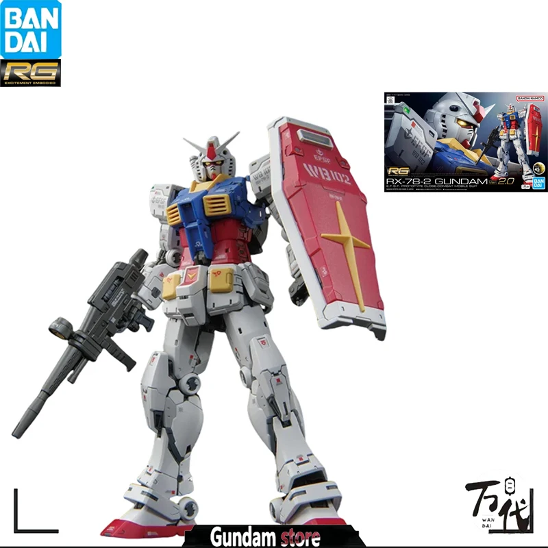 

BANDAI ORIGINAL GENUINE ANIME FIGURES RG 1/144 RX-78-2 GUNDAM VER.2.0 ASSEMBLY MODEL VER. MODELS COLLECTOR PVC GIFT