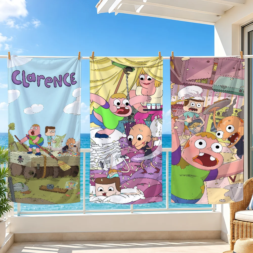 Cartoon Funny C-ClarenceS CTHN Towel Bath Beach Oversized Soft Ultra Absorbent Quick Drying Large Pool Travel Camping Bathroom