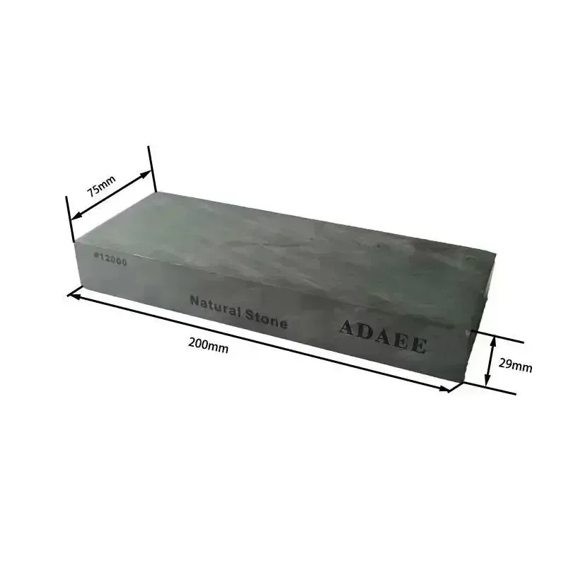 

12000 Grit Natural Slate Whetstone Sharpening Stone 200x75x29mm Professional Knife Sharpener Mirror Polishing Stone for Razor