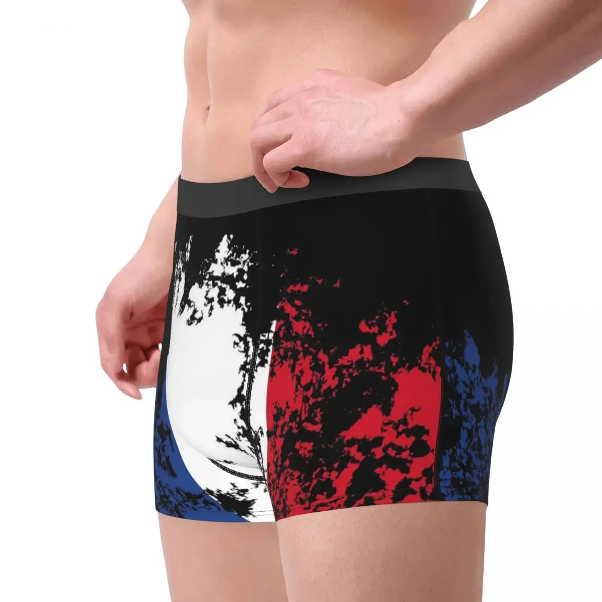 Funny Boxer Shorts Panties Briefs Man France Flag Graphic Design French Fans Underwear Soft Underpants for Male Plus Size