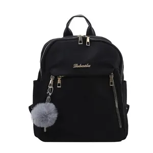 Simple large capacity PU Black Travel Bag for Women, Student Backpack Harajuku Solida, Unisex Backpack, High Street Bags 12 Main Sales Black Women's Backpack - №6