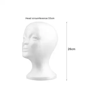 Women Head model Headset Wig Display Stand Foam Foam Women's Mannequin Head Hat Display 10 Main Women's Mannequin Sales - №5