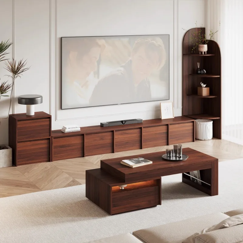 Mueble de TV Retro Wabi Sabi con Cajones, Mueble de TV Rústico Universal para Dormitorio, Mueble de TV Clásico Premium para el Hogar