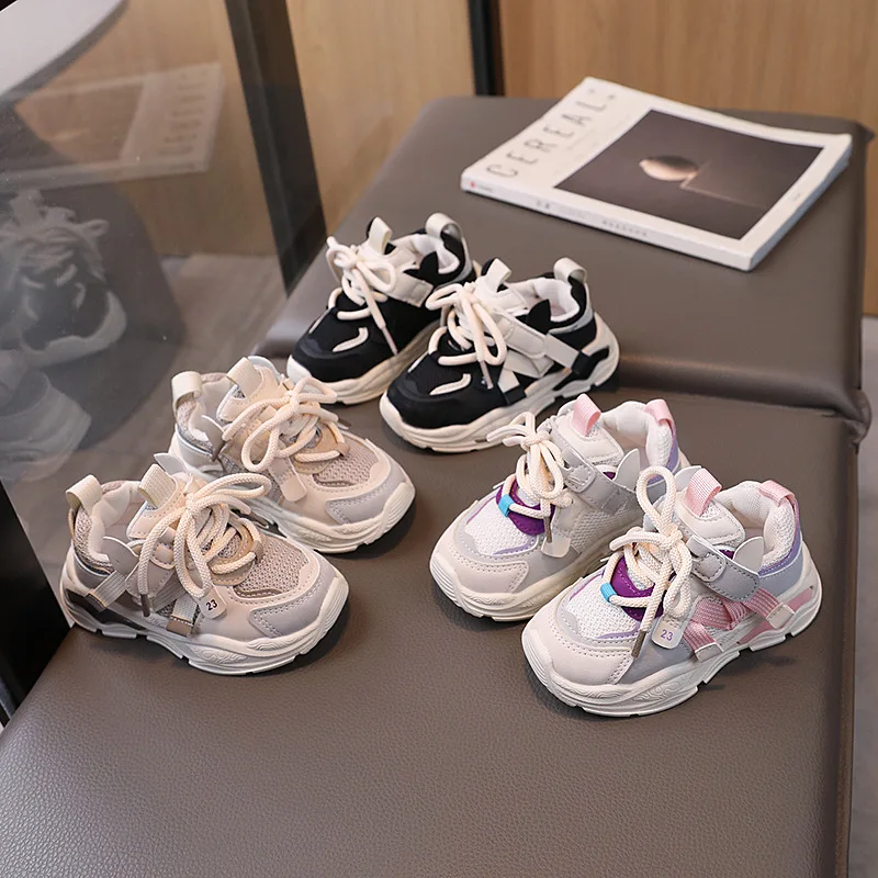 

Spring and Autumn New Fashion Lightweight Running Shoes Dad Shoes Children's Sports Shoes Breathable Mesh Shoes Boys and Girls S