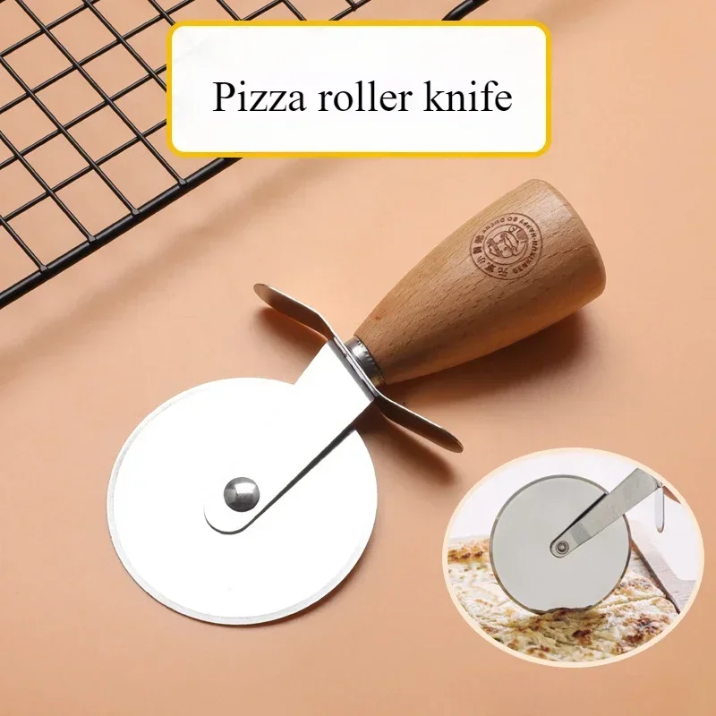 Pizzames Ronde Roller Pizzames Met Handvat Pizzames Roestvrijstalen Cutter Deeg Cutter Bakgereedschap