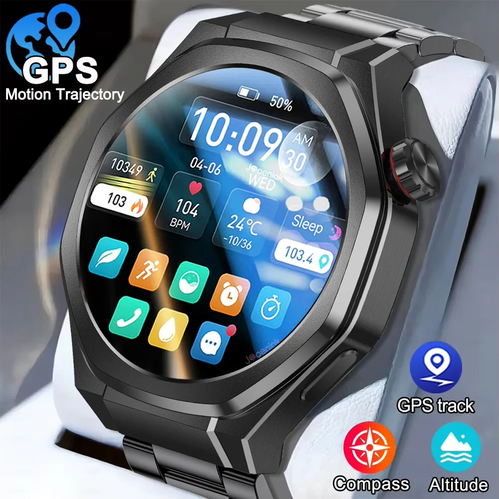 

Для HUAWEI оригинальные часы 5 Pro мужские GPS спортивные фитнес-трекер AOMLED HD экран SOS NFC Bluetooth вызов бизнес умные часы 2025