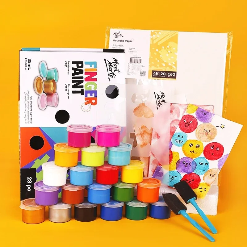 

12/20 цветов, 35 мл, детский набор акварельных пигментов, безопасный и моющийся креативный пигмент для рисования пальцами, принадлежности для рисования