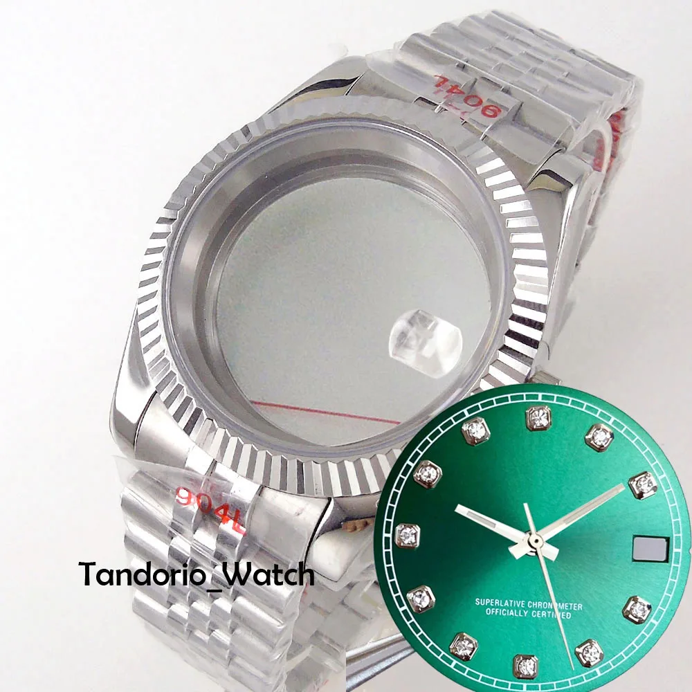 

Tandorio 36mm/39mm Classics Fluted Belze NH35A Watch Case Sapphire Crystal Glass Diamond Scale Dial Jubilee Bracelet