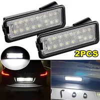 1/2pcs Car LED Rear License Number Plate Light Lamp CANBus Error Free Accessories For Volkswagen Polo 6N2 9N 6R 6C Passat B6 B7