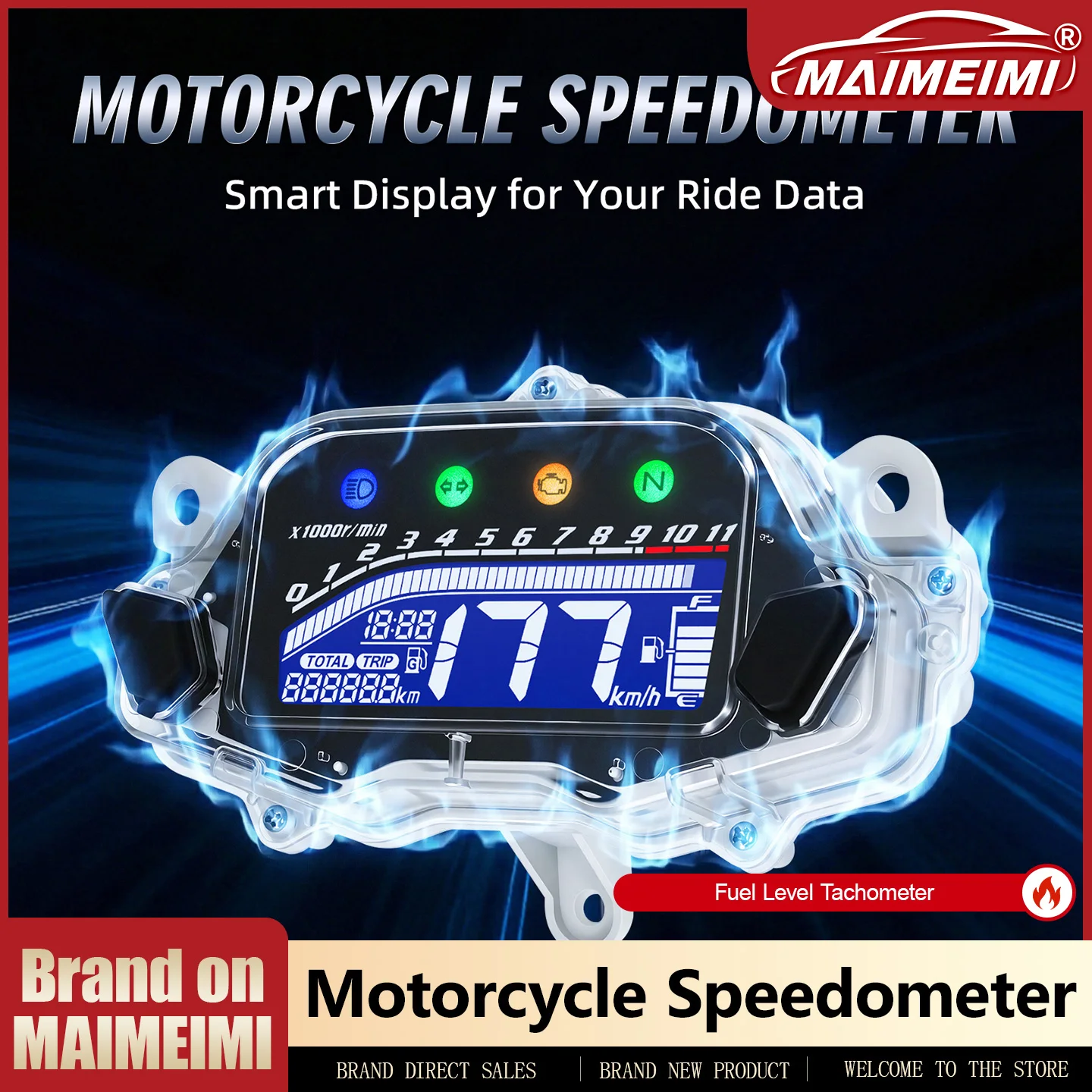 ホンダタイタンcg160-cg150用デジタルダッシュボードスピードメーター、燃料レベル計、タコメーター、走行距離計、rpm計、時間計